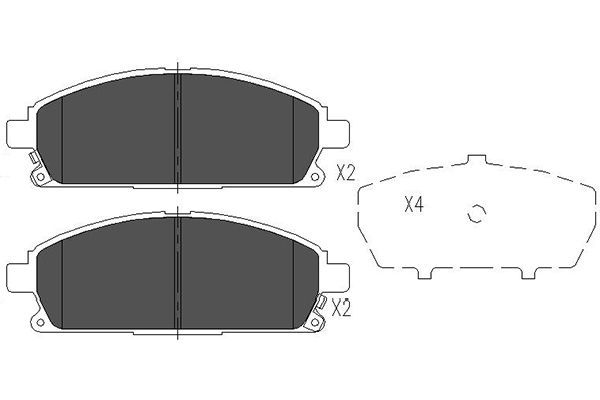 KAVO PARTS Комплект тормозных колодок, дисковый тормоз KBP-6516